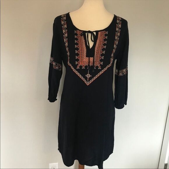 ✨HP✨Aztec Front Tie Tunic Dress✨ - Picture 2 of 5